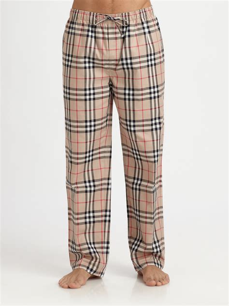 mens velvet pants burberry|burberry pajama pants men.